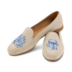 Marine Natural Linen Slipper