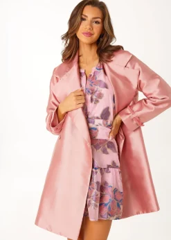 Marisol Coat in Blush Mikado