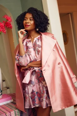 Marisol Coat in Blush Mikado