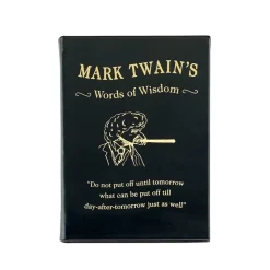Mark Twain's Words of Wisdom in Bonded Leather