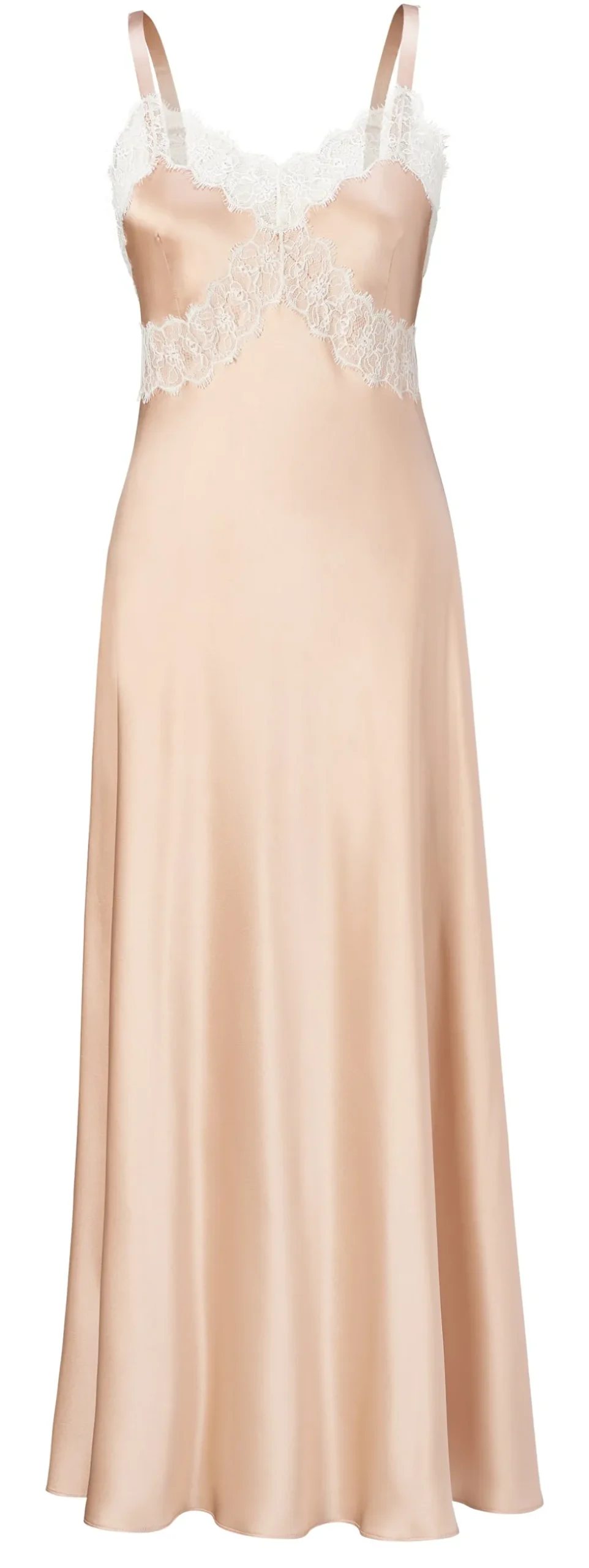 Marlayne Vintage Blush Silk Slip Dress