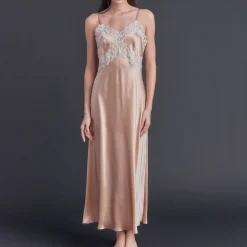 Marlayne Vintage Blush Silk Slip Dress