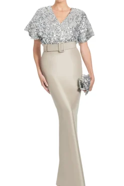 Marlene Gown in Silver/Pewter