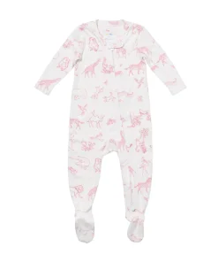 Marley Zip Pajama in Rose Animal Parade