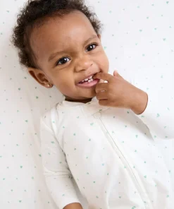 Marley Zip Pajama in Seafoam Hearts