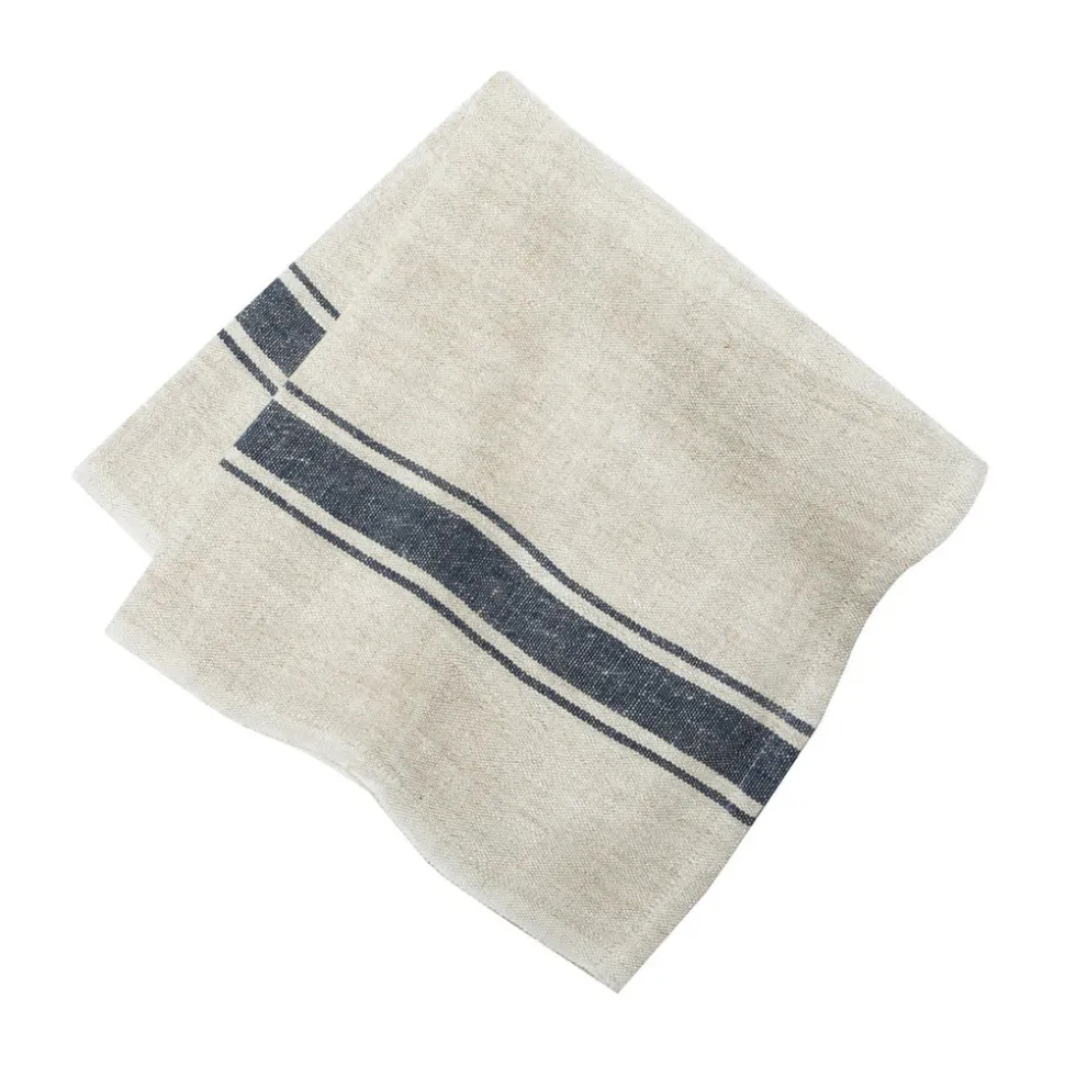 Marseille Napkins in Blue & Natural, Set of 4