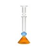 Martini Glass Candlestick in Amber