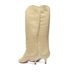 Maryana Lo Crocodile-Embossed Leather Boot