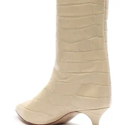 Maryana Lo Crocodile-Embossed Leather Boot