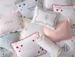 Matouk Schumacher Celine Hearts Mini Pillow