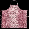 Matouk Schumacher Linen Apron in Iconic Leopard Crimson