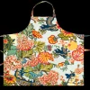 Matouk Schumacher Linen Apron in Chiang Mai Dragon Aquamarine