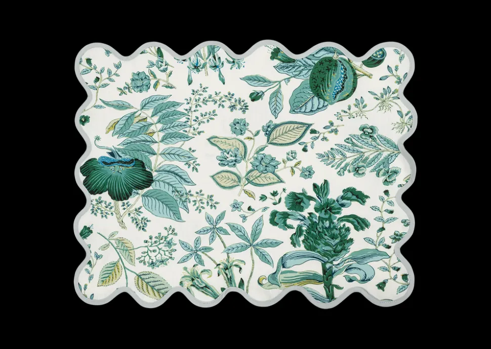 Matouk Schumacher Pomegranate Placemats in Emerald, Set of 4