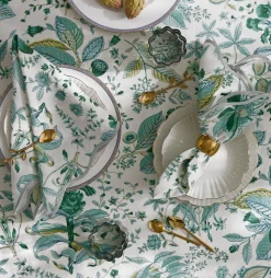 Matouk Schumacher Pomegranate Tablecloth in Emerald