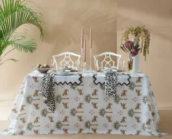 Matouk Schumacher Tiger Palm Tablecloth