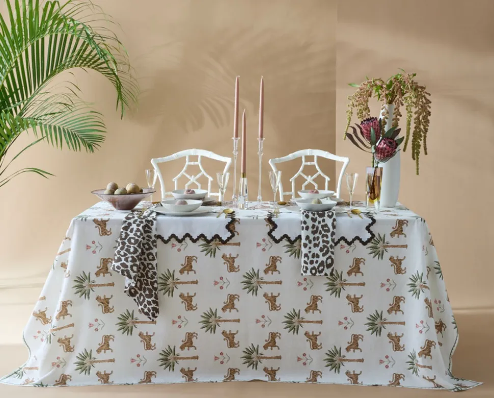 Matouk Schumacher Tiger Palm Tablecloth