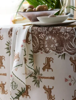 Matouk Schumacher Tiger Palm Tablecloth
