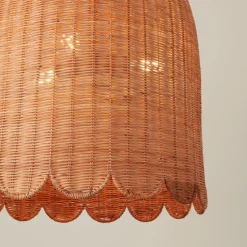 Maude Rattan Scallop Chandelier
