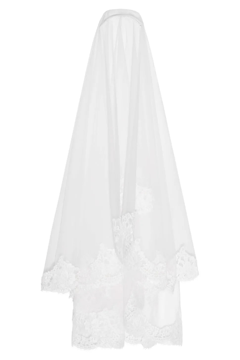 Maureen Circle Veil With Lace Edging