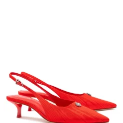 Maxine Pump In Red Fabric