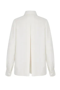 Mayfair Silk Crepe Shirt Ivory