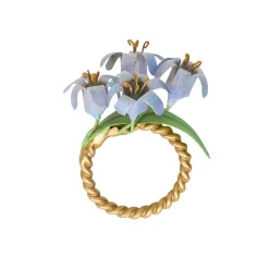 Meadow Walk Floral Napkin Ring Assorted, Set of 4 in Multi