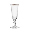 Medici Flute Goblets Platinum Thread, Set of 2