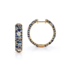 Medium Tidepool Hoops in Sapphire