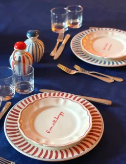 Meet Me at Harry's Bar Scalloped Plate, Set of 6