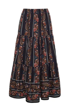 Melanie Skirt in Paisley Trail Black