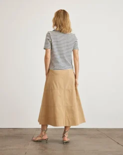 Melanie Top in Cream & Maritime Blue Stripe