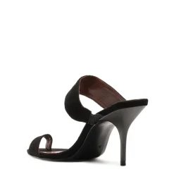 Melina Suede Sandal in Black