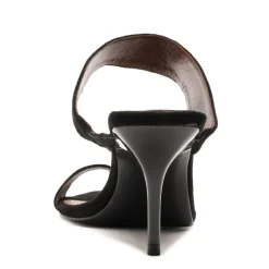 Melina Suede Sandal in Black