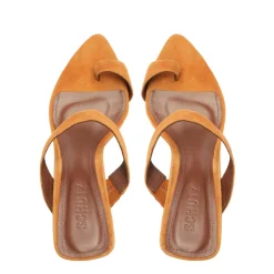 Melina Suede Sandal in Cuoio Brown