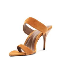 Melina Suede Sandal in Cuoio Brown