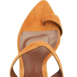 Melina Suede Sandal in Cuoio Brown