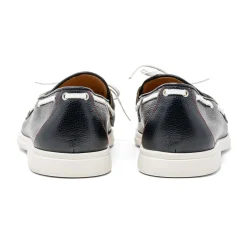 Men's Black Pebbled Leather Barca Yacht Loafer