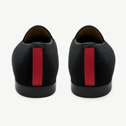 Men's Black Velvet Loafer with Black Tassel