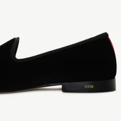 Men's Black Velvet Slipper II