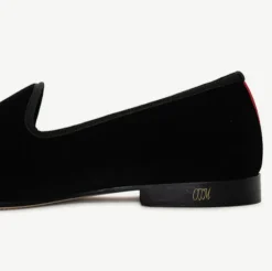 Men's Black Velvet Slipper II