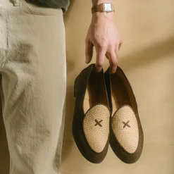 Men's Brown Raffia Milano Loafer