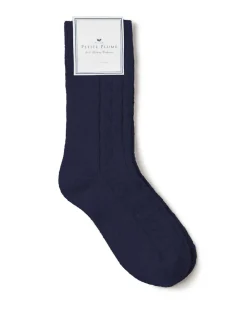 Men’s Cashmere Socks in Navy