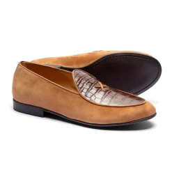 Men's Cognac Croc Milano Loafer