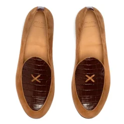 Men's Cognac Croc Milano Loafer