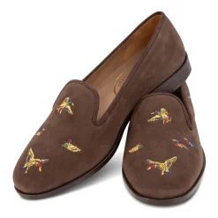 Men’s Flock Espresso Suede Slipper