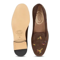 Men’s Flock Espresso Suede Slipper