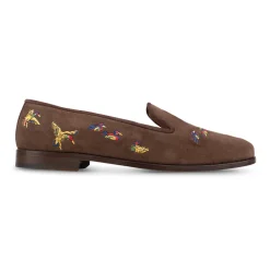 Men’s Flock Espresso Suede Slipper