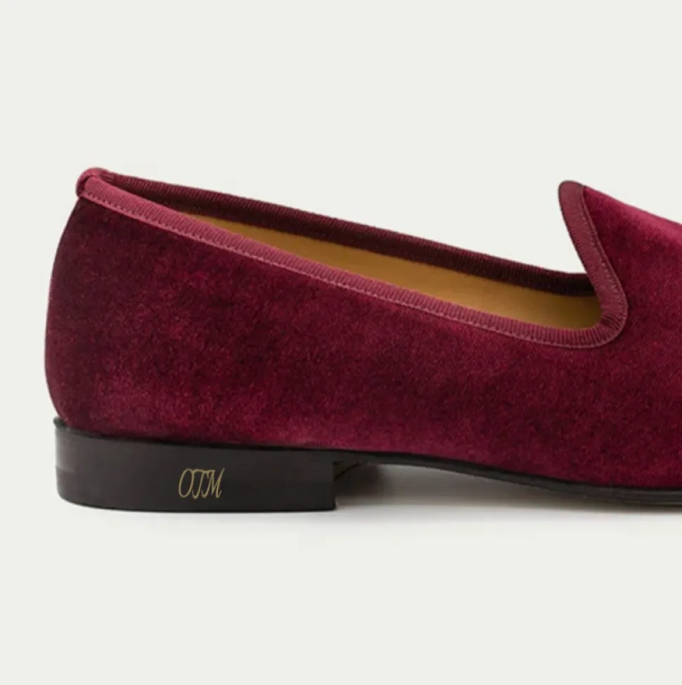 Men's Merlot Velvet Slipper II