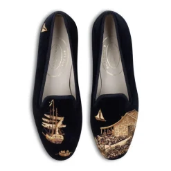Men’s Nantucket Navy Velvet Slipper