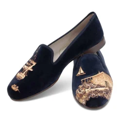 Men’s Nantucket Navy Velvet Slipper